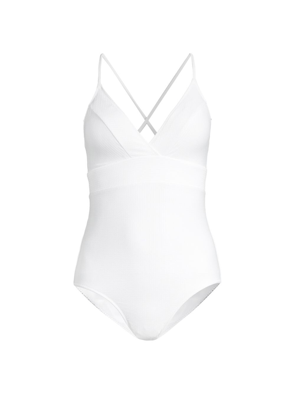 

Цельный купальник Sconset из сирсакера Vineyard Vines, белый