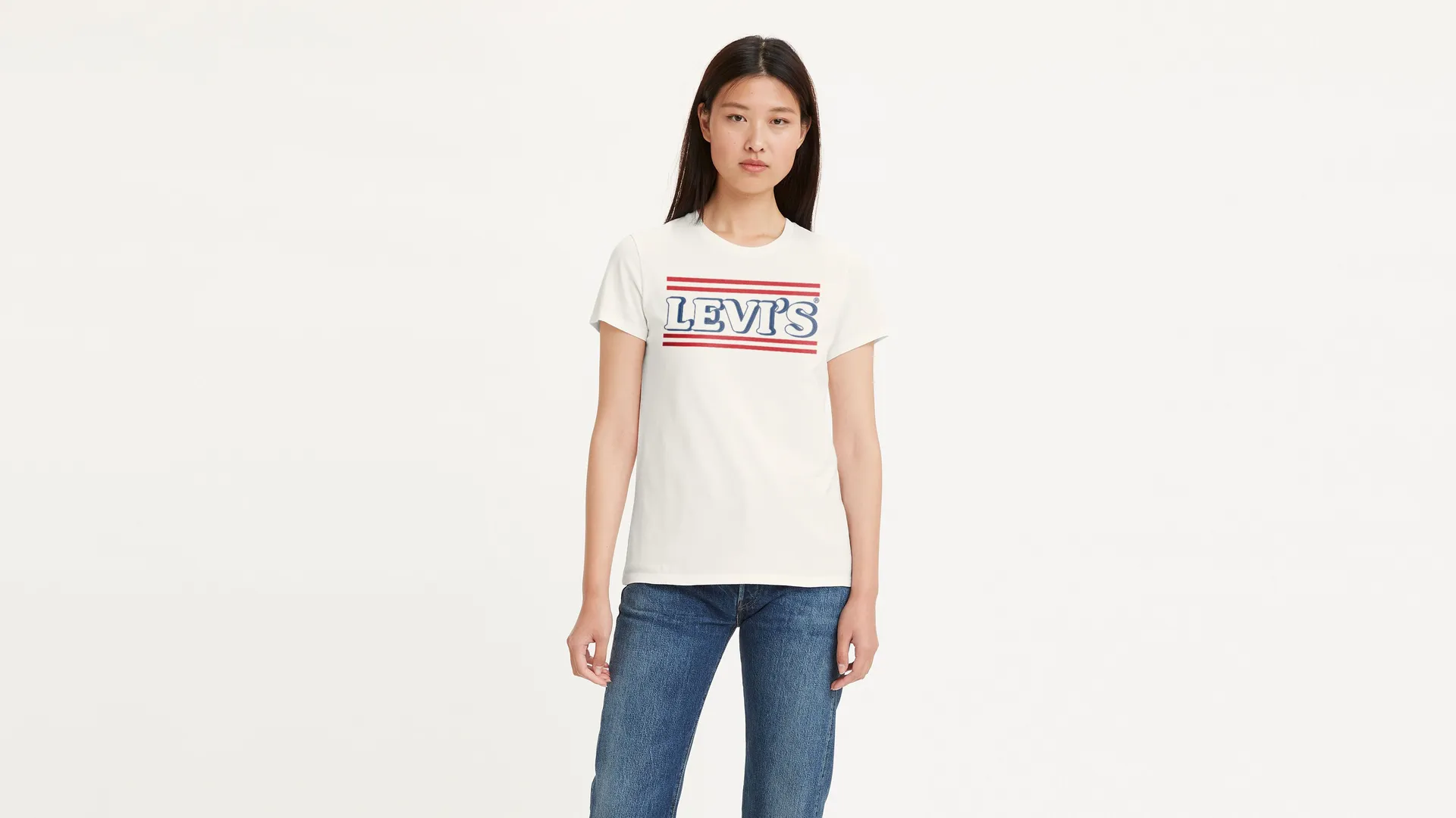 

Идеальная футболка с логотипом levi's, цвет American Egret - White