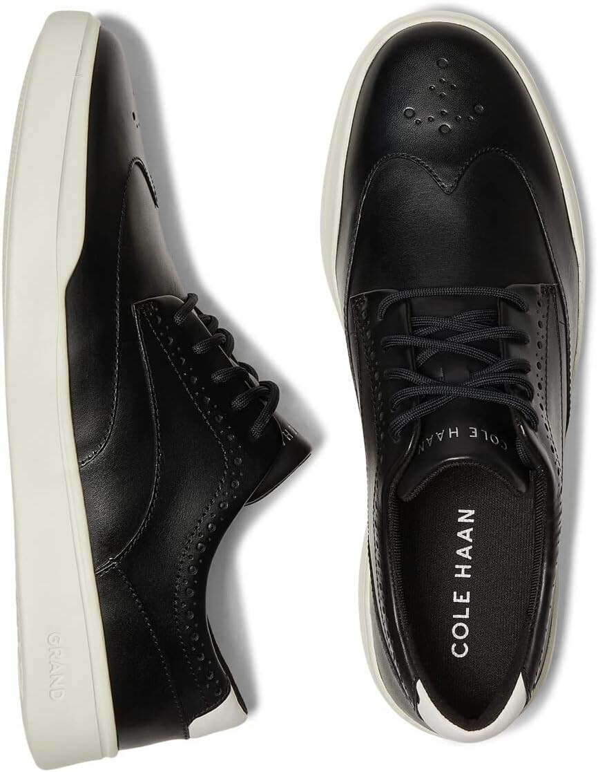 

Кроссовки Grand Crosscourt Wing Tip Sneaker Cole Haan, цвет Black/Blanc De Blanc