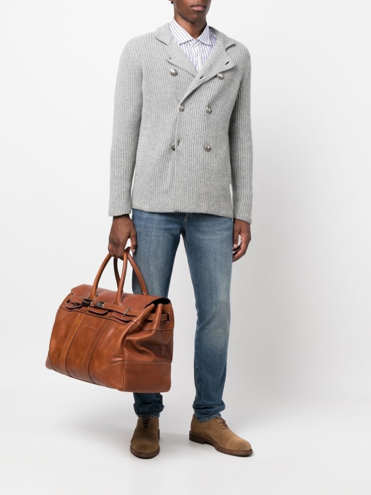 

Brunello Cucinelli двубортный кардиган, серый