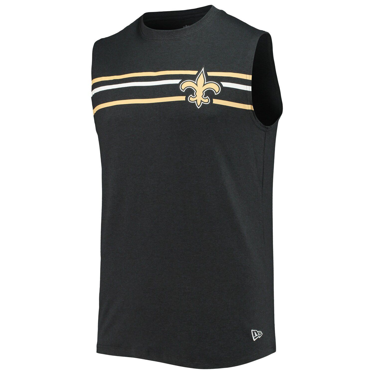

Мужская черная майка без рукавов New Era с начесом New Orleans Saints