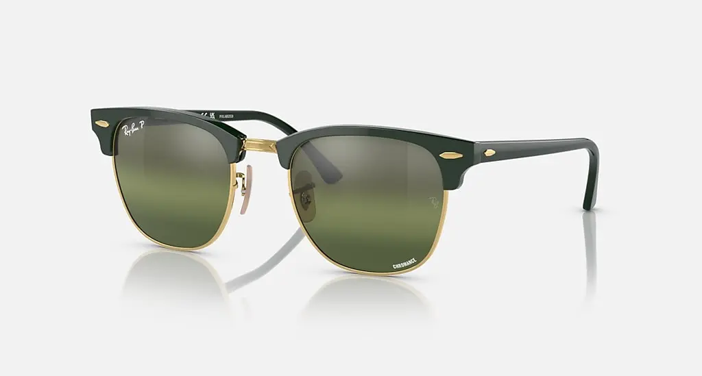 

Солнцезащитные очки Ray-Ban CLUBMASTER CHROMANCE, серебряный/зеленый