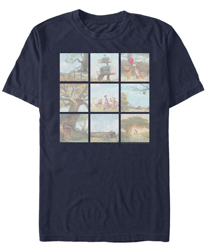 Мужская футболка с короткими рукавами и сюжетами «Пух» Fifth Sun, синий мужская футболка с короткими рукавами и сердечками fifth sun синий
