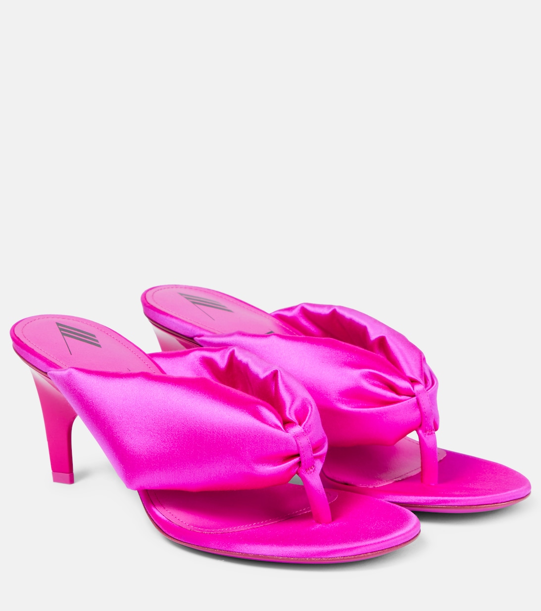 цена Сандалии Rem с атласными ремешками на ремешках The Attico, розовый