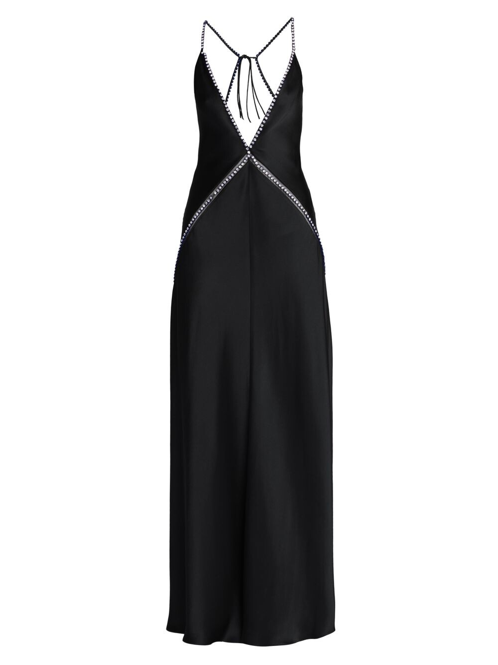 

Платье с заклепками и кристаллами Stella McCartney, черный