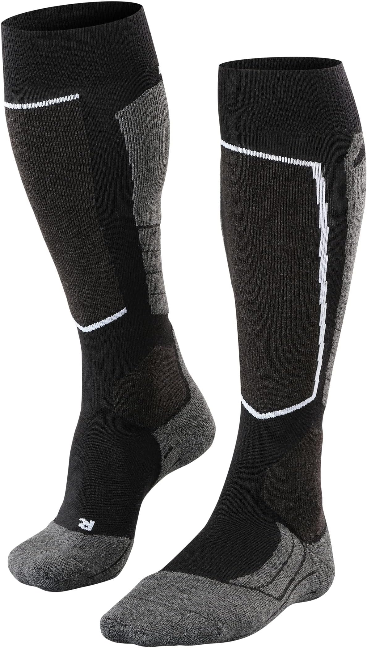 SK2 Шерстяные лыжные носки до колена среднего размера, 1 пара Falke, цвет Black Mix