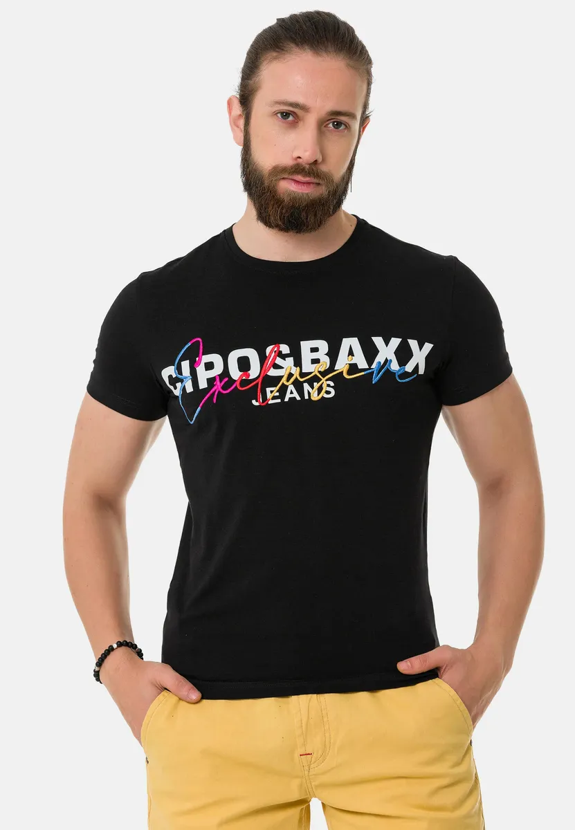 

Футболка Cipo & Baxx с фирменным принтом, черный