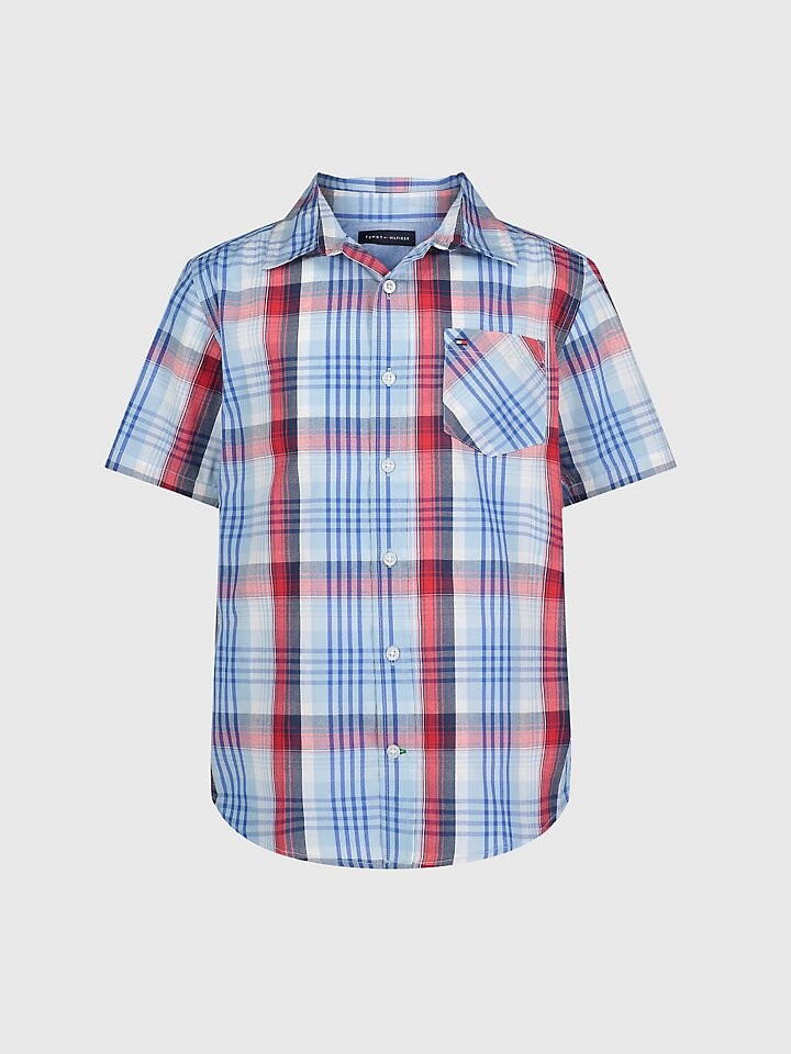 

Клетчатая рубашка в клетку для маленьких детей Tommy Hilfiger