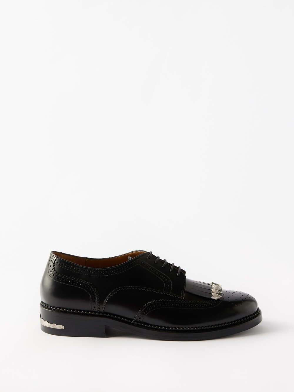 Туфли дерби polida с бахромой Toga Virilis, коричневый черные ботинки на шнуровке toga virilis