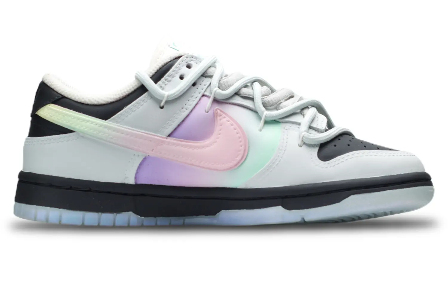 

Кроссовки Nike Dunk Skateboarding Shoes Women's Low-top Black/white/pink, белый