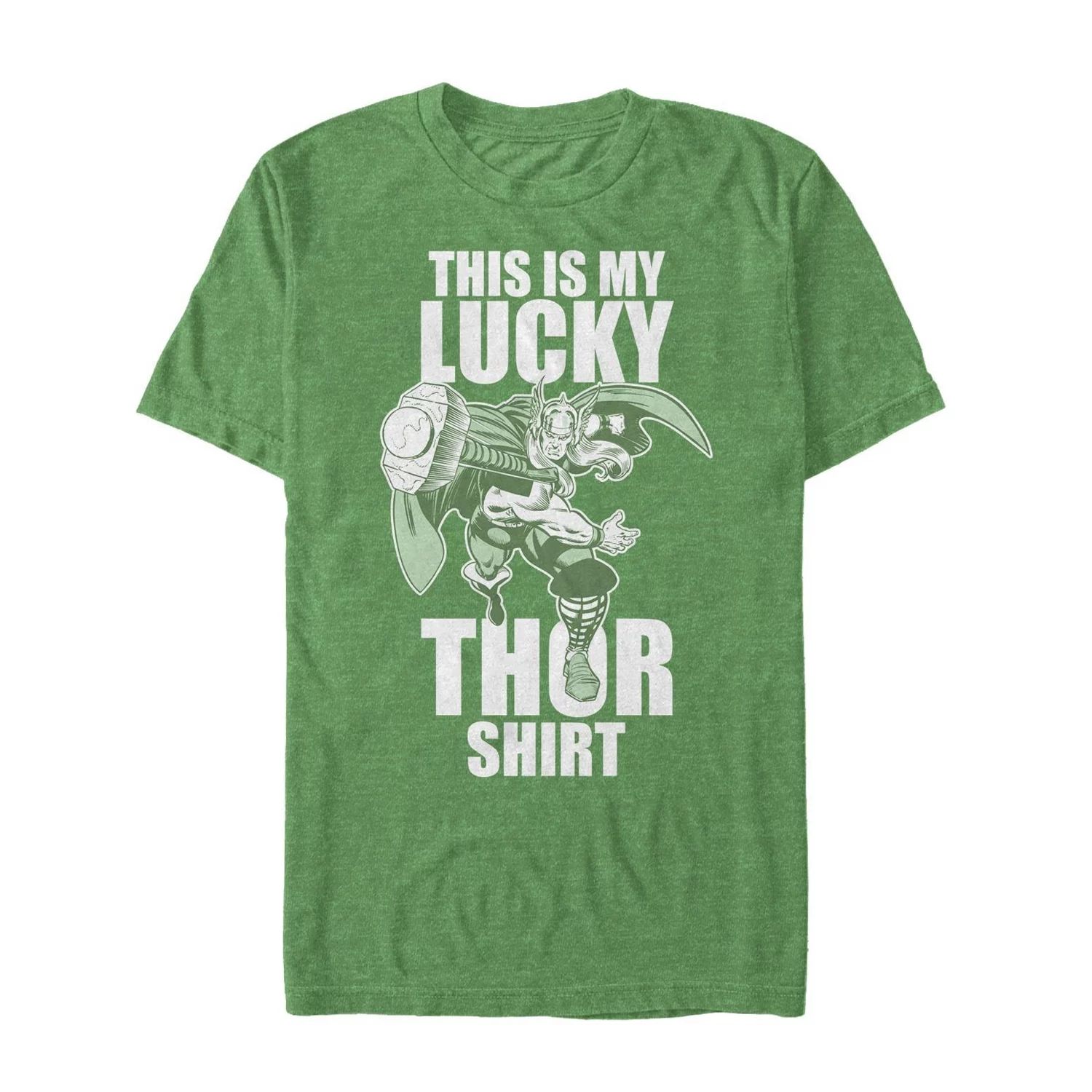 Мужская футболка с рисунком Marvel Lucky Thor Licensed Character