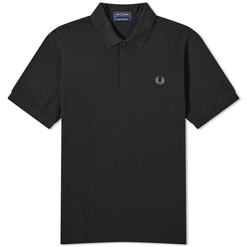 

Однотонная рубашка-поло Fred Perry, черный/зеленый