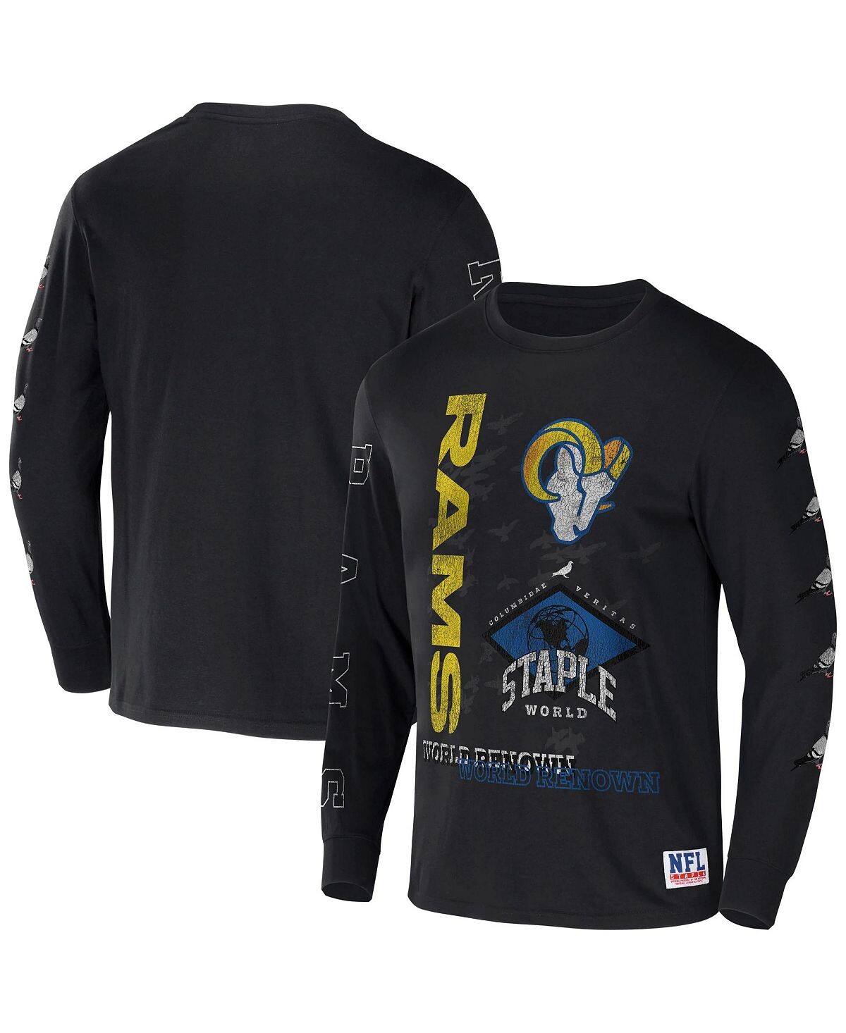 

Мужская футболка NFL X Staple Black Los Angeles Rams World Renowned с длинным рукавом NFL Properties
