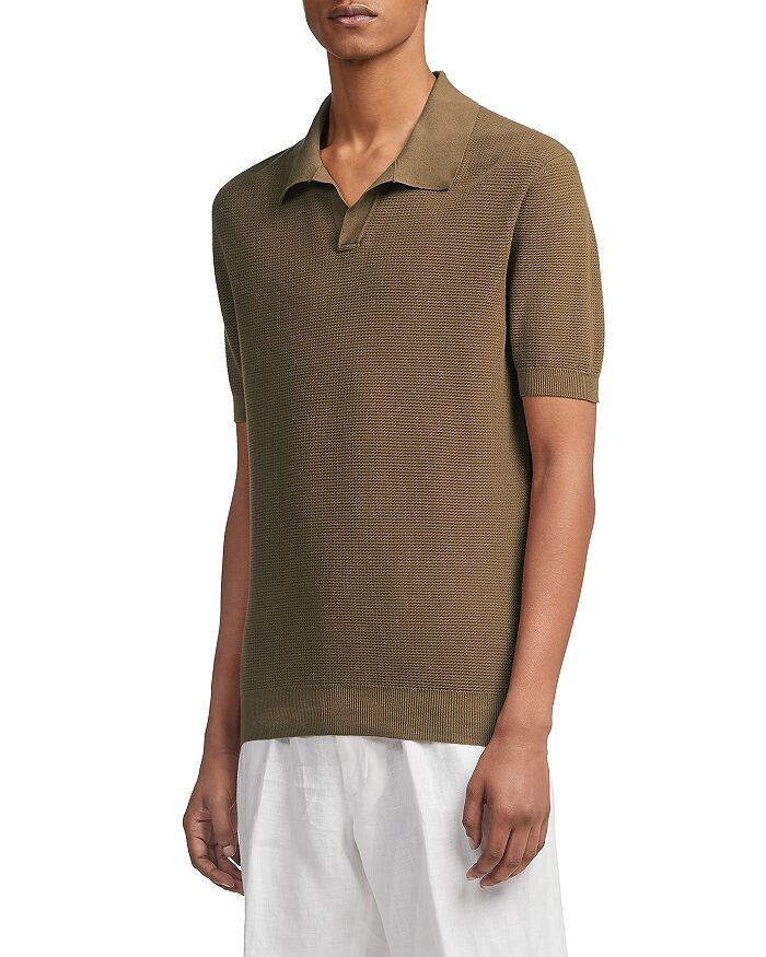 

Поло с короткими рукавами вафельной вязки Zegna