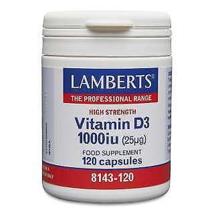 Витамин D 1000 МЕ 120 капсул, Lamberts
