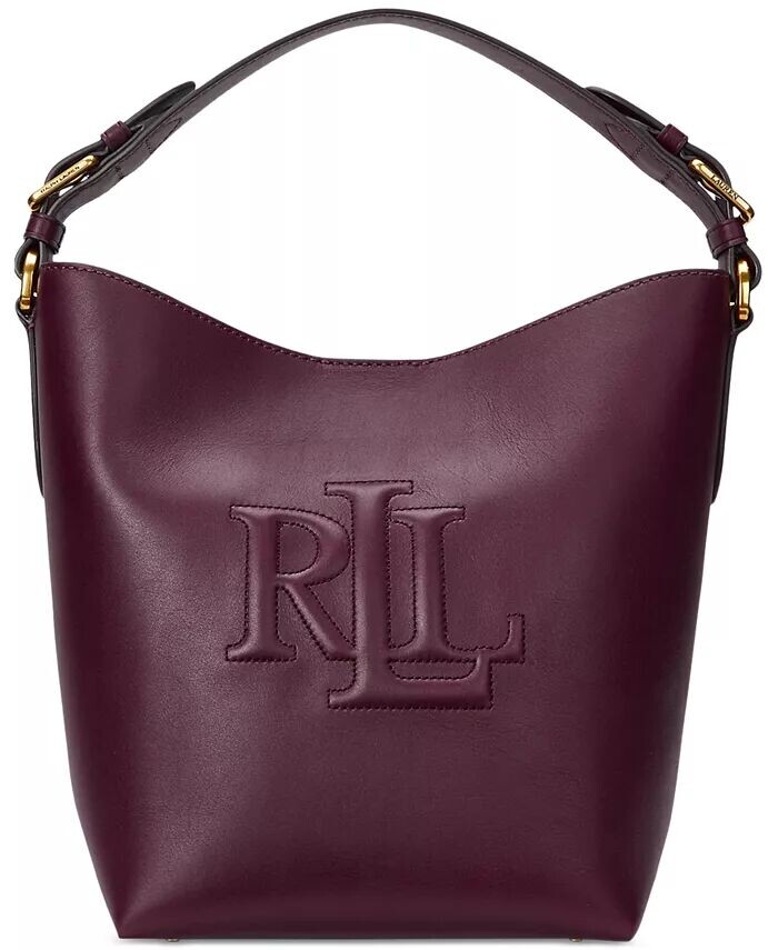 

Маленькая кожаная сумка-мешок Witley Lauren Ralph Lauren, красный