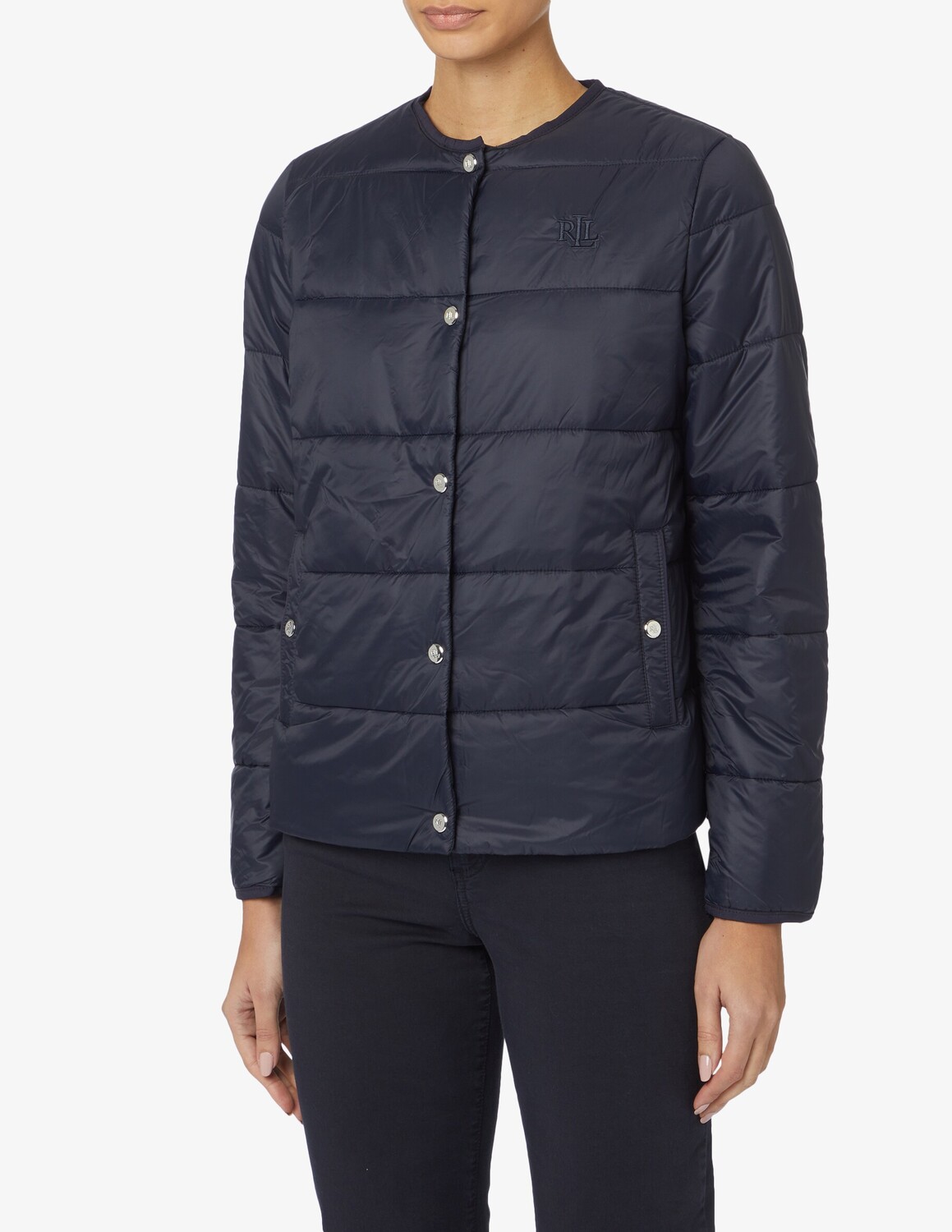 

Широкое стеганое пальто Lauren Ralph Lauren, синий