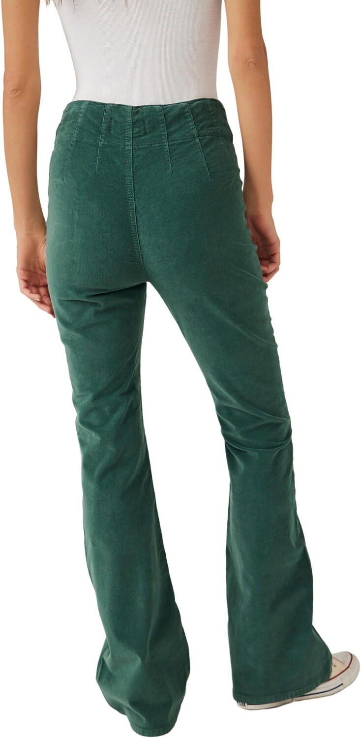 

Джинсы Jayde Cord Flare Free People, цвет Huntress Green