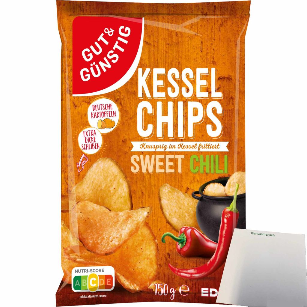 

Gut&Kesselchips Sweet Chili хрустящие в чайнике (упаковка 150г) + усый блок USY