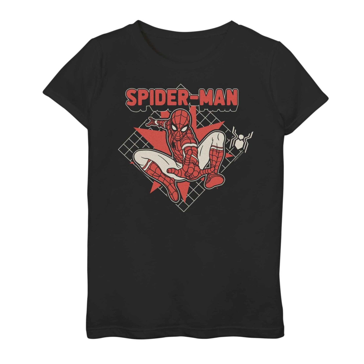 

Футболка в стиле ретро с логотипом Marvel Spider-Man для девочек 7–16 лет Licensed Character