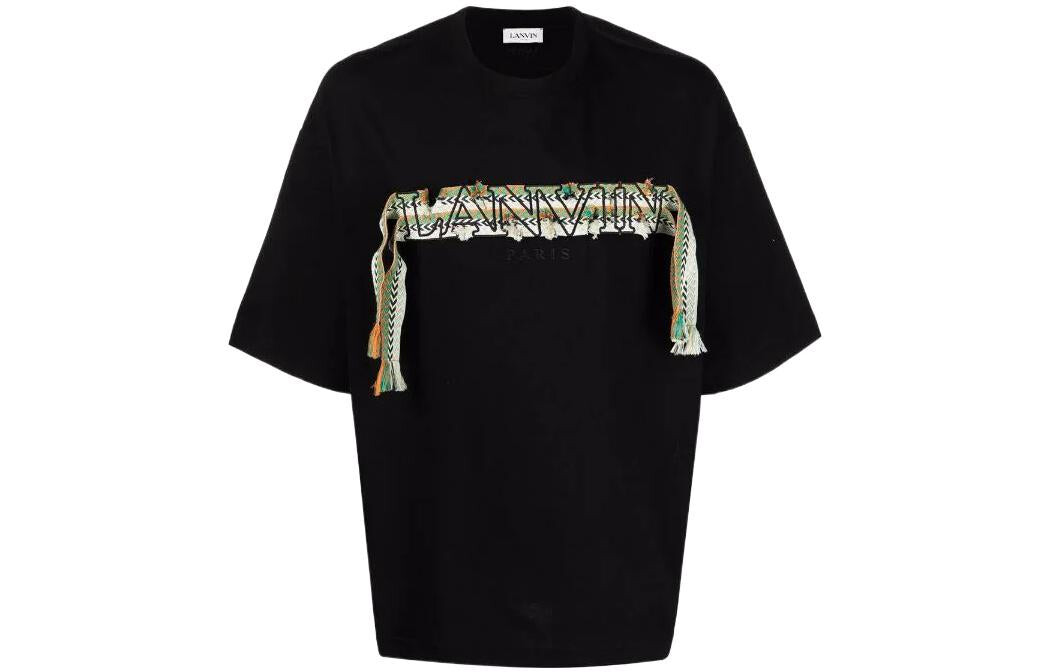 

Футболка Lanvin Men с круглым вырезом, черная, Черный