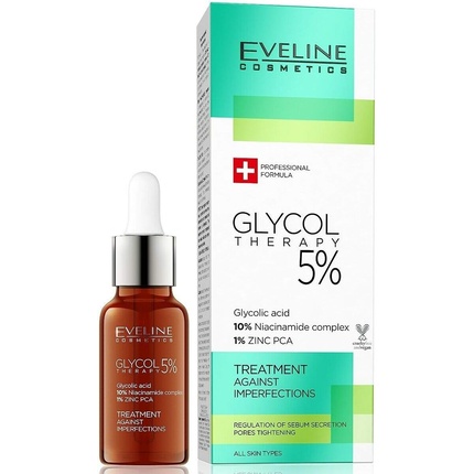 Eveline Glycol Therapy 5% Средство для лица против несовершенства день/ночь 18 мл, Eveline Cosmetics