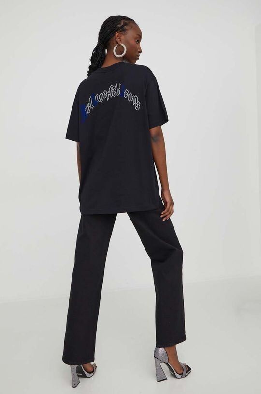 

Хлопковая футболка Karl Lagerfeld Jeans, черный
