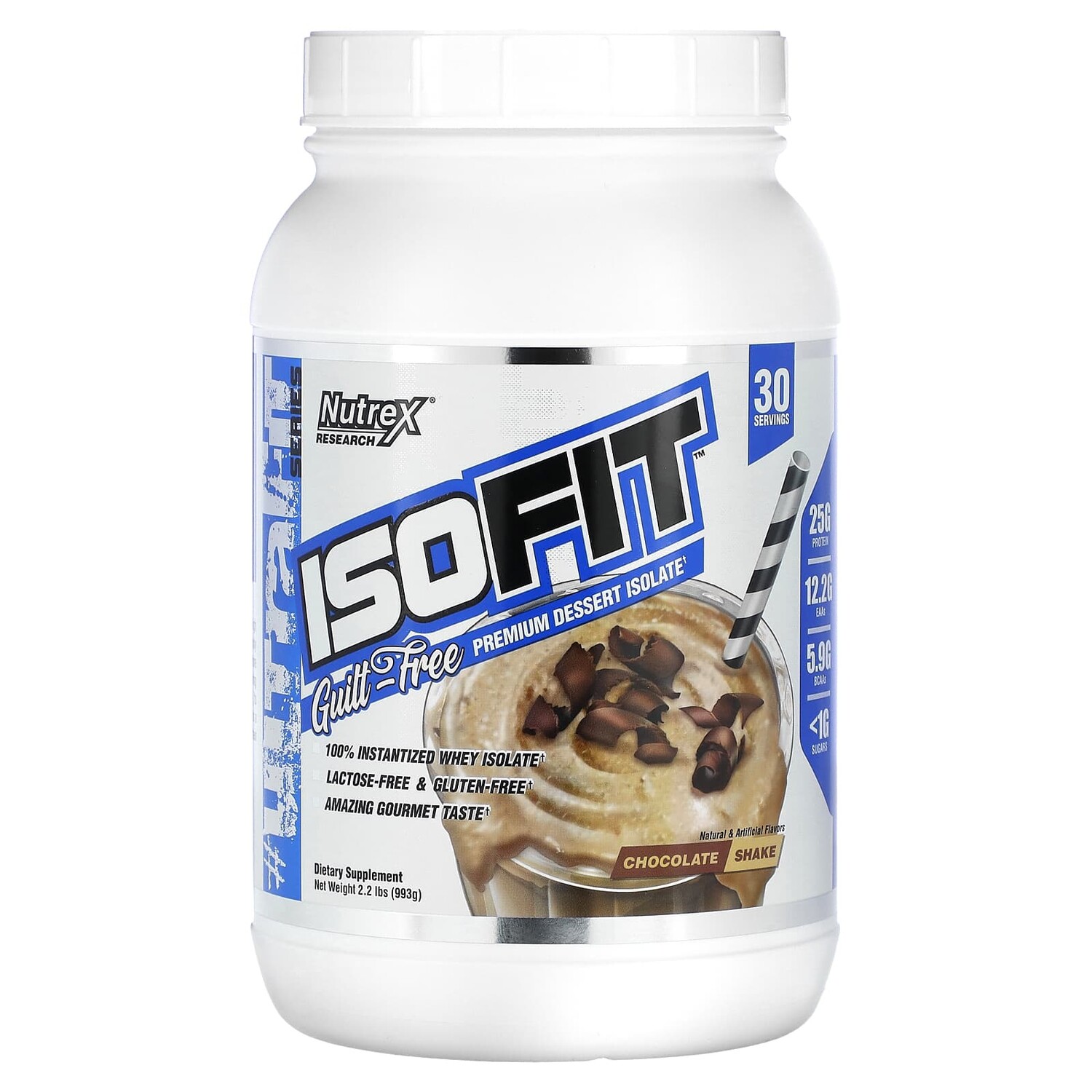 

IsoFit, шоколадный коктейль, 993 г (2,2 фунта), Nutrex Research