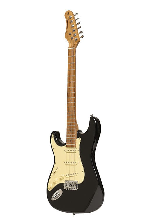 Электрогитара STAGG Electric guitar series 55 with solid paulownia body left hand model Black
