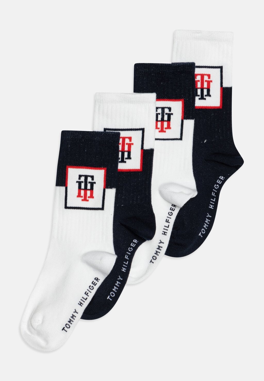 

Носки KIDS MONOGRAM LOCKER ROOM UNISEX, 4 шт. Tommy Hilfiger, цвет white/blue