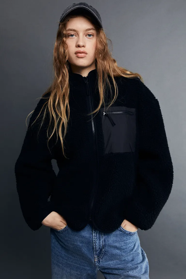 

Флисовая жилетка H&M, черный
