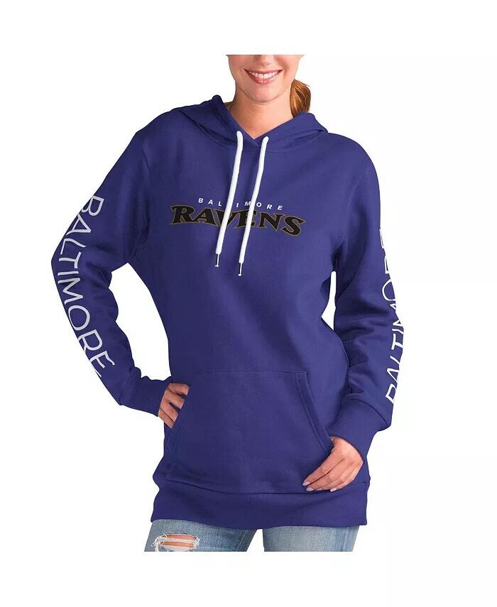 

Женский фиолетовый пуловер с капюшоном Baltimore Ravens Extra Inning G-Iii 4Her By Carl Banks, фиолетовый