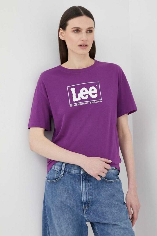 

Футболка из хлопка Lee, фиолетовый
