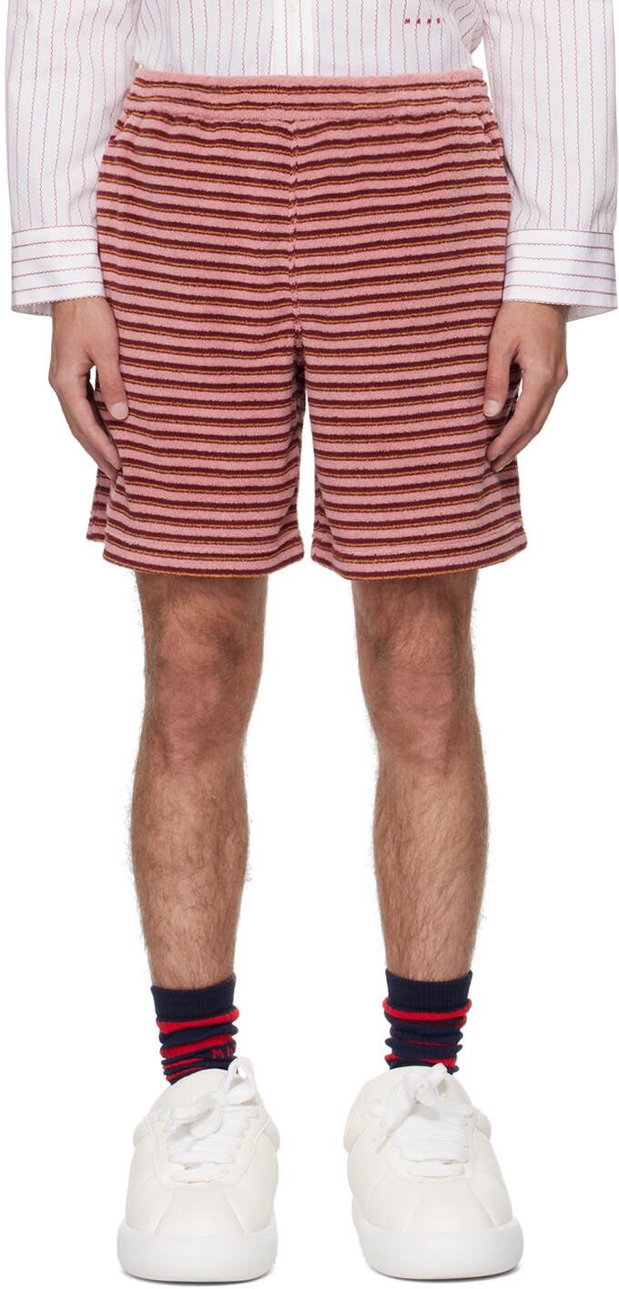 

Розовые шорты в полоску Marni