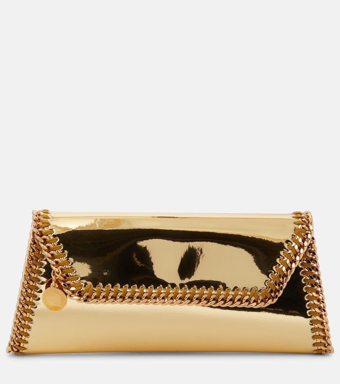 

Falabella маленький зеркальный клатч Stella Mccartney, желтый