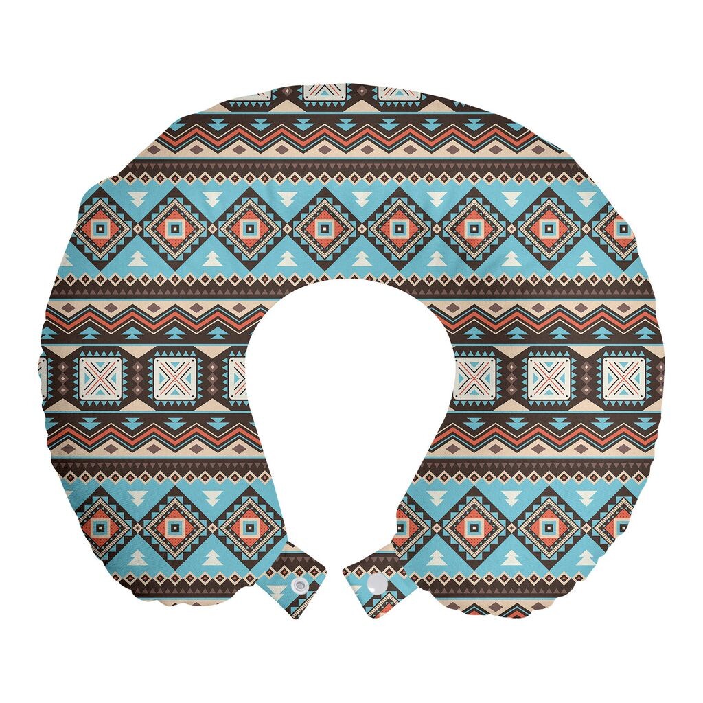 

ABAKUHAUS Aztec дорожная подушка для шеи, скандинавские винтажные мотивы, дорожная вещь из пенопласта для самолета и автомобиля, 30х30 см, разноцветные