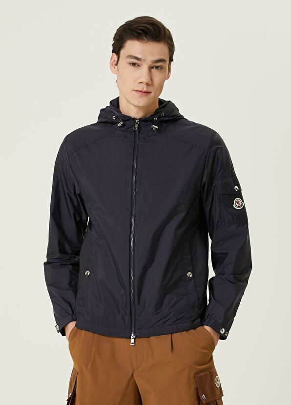 

Пальто с капюшоном Moncler, синий