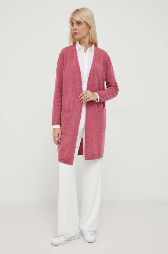 

Шерстяной кардиган United Colors of Benetton, розовый