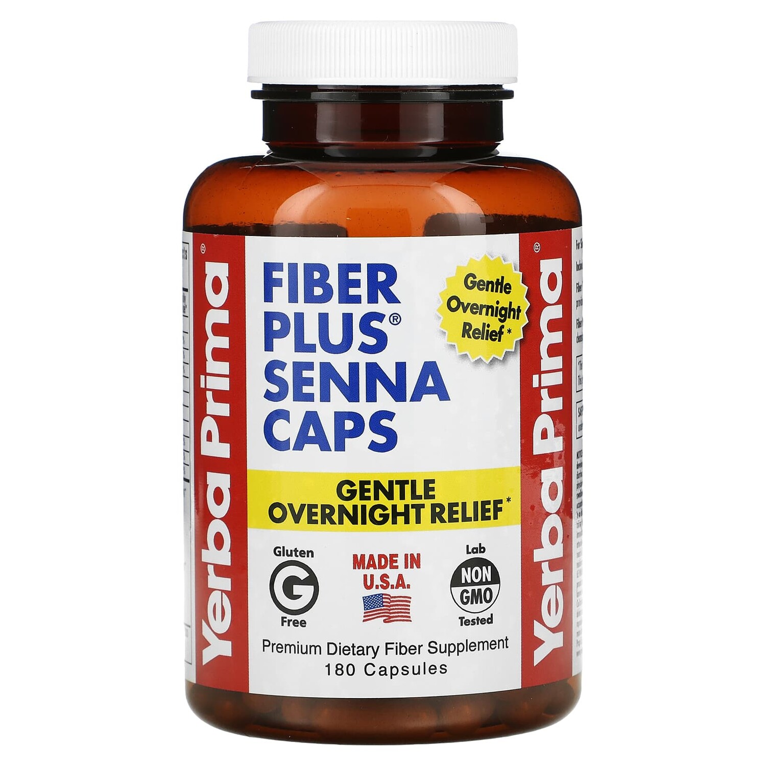 

Капсулы с клетчаткой и сенной, 180 капсулой, Yerba Prima