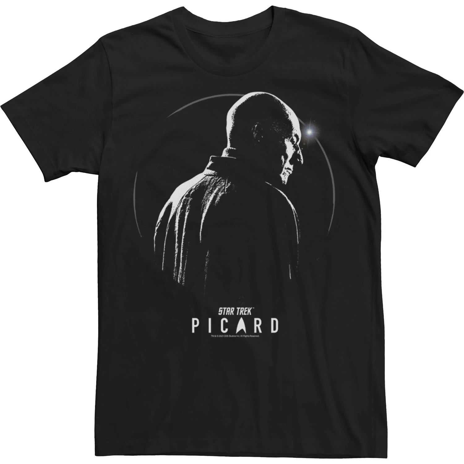Мужская футболка Star Trek: Picard Dark Portrait Licensed Character tubbz фигурка утка tubbz star trek jean luc picard