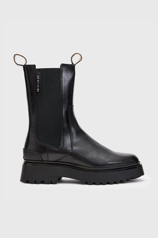 

Янтарные кожаные ботинки челси AllSaints, черный