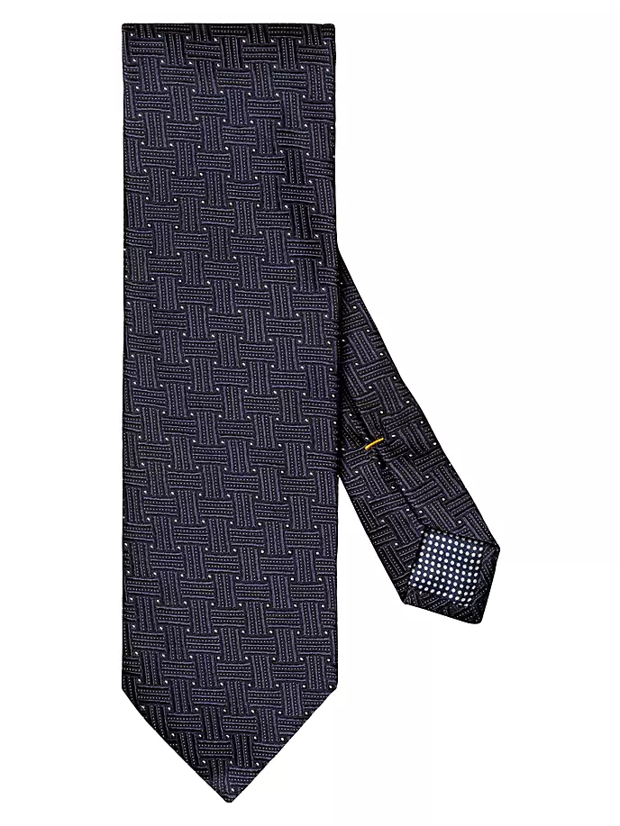 Шелковый галстук в горошек Eton, синий