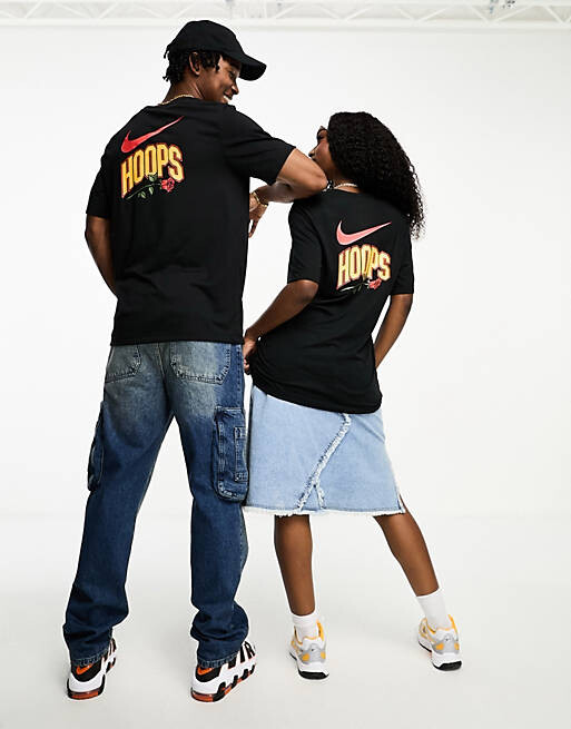 

Белая футболка унисекс унисекс Nike Basketball Hoops JDI Dri-Fit, Белый