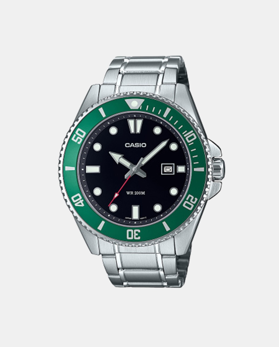 Стальные мужские часы MDV-107D-3AVEF Casio, серебро часы женские кварцевые со стальным браслетом и циферблатом роскошные 2022