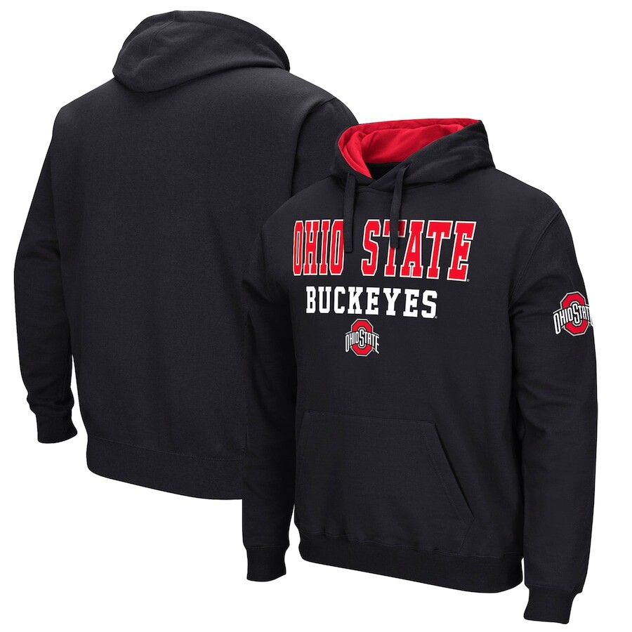

Пуловер с капюшоном Colosseum Ohio State Buckeyes, черный