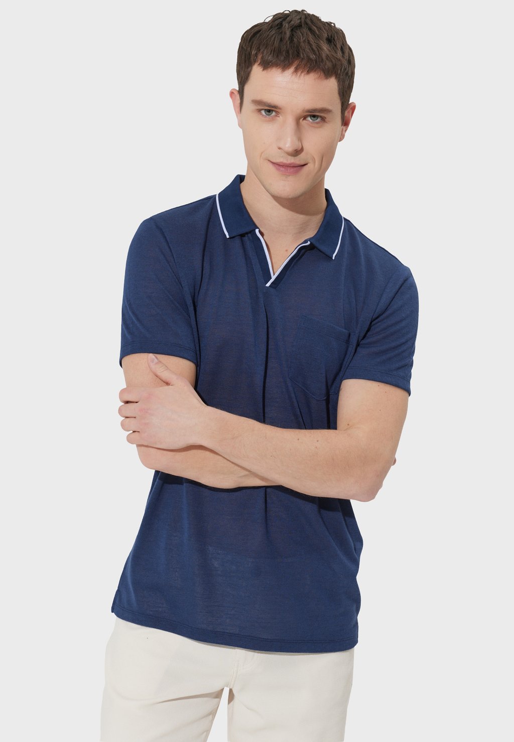 Рубашка-поло AC&CO / ALTINYILDIZ CLASSICS, цвет Slim Fit Plain T-Shirt футболка базовая loose fit plain ac