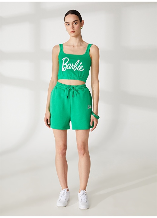 Зеленые женские шорты Barbie