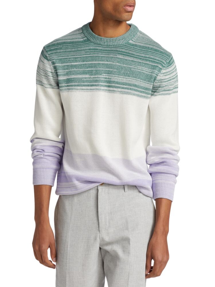 

Хлопковый свитер с блокировкой Saks Fifth Avenue, цвет Multi