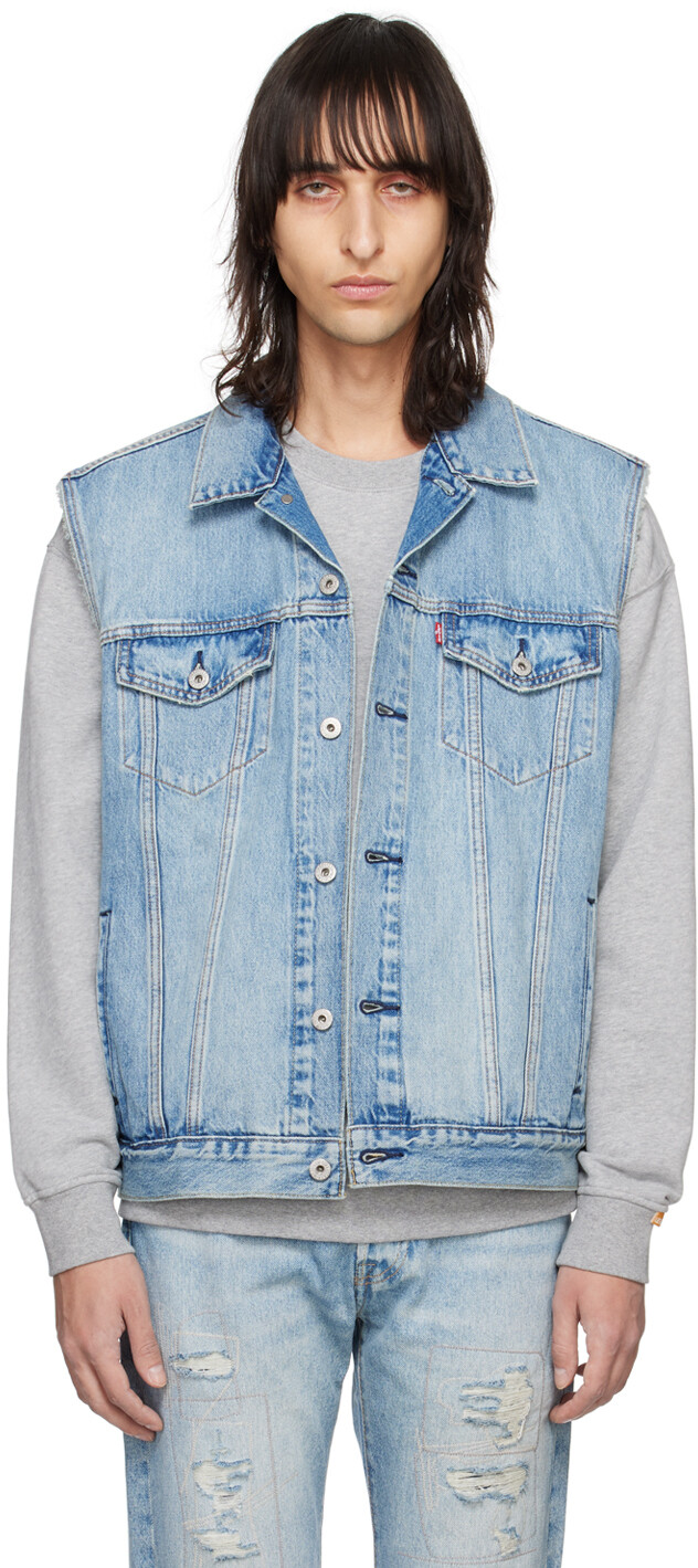 

Синий свободный джинсовый жилет Trucker Levi'S
