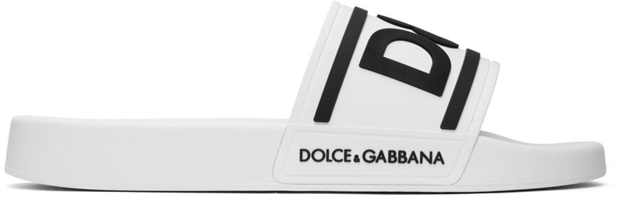 

Белые пляжные шлепанцы Dolce&Gabbana